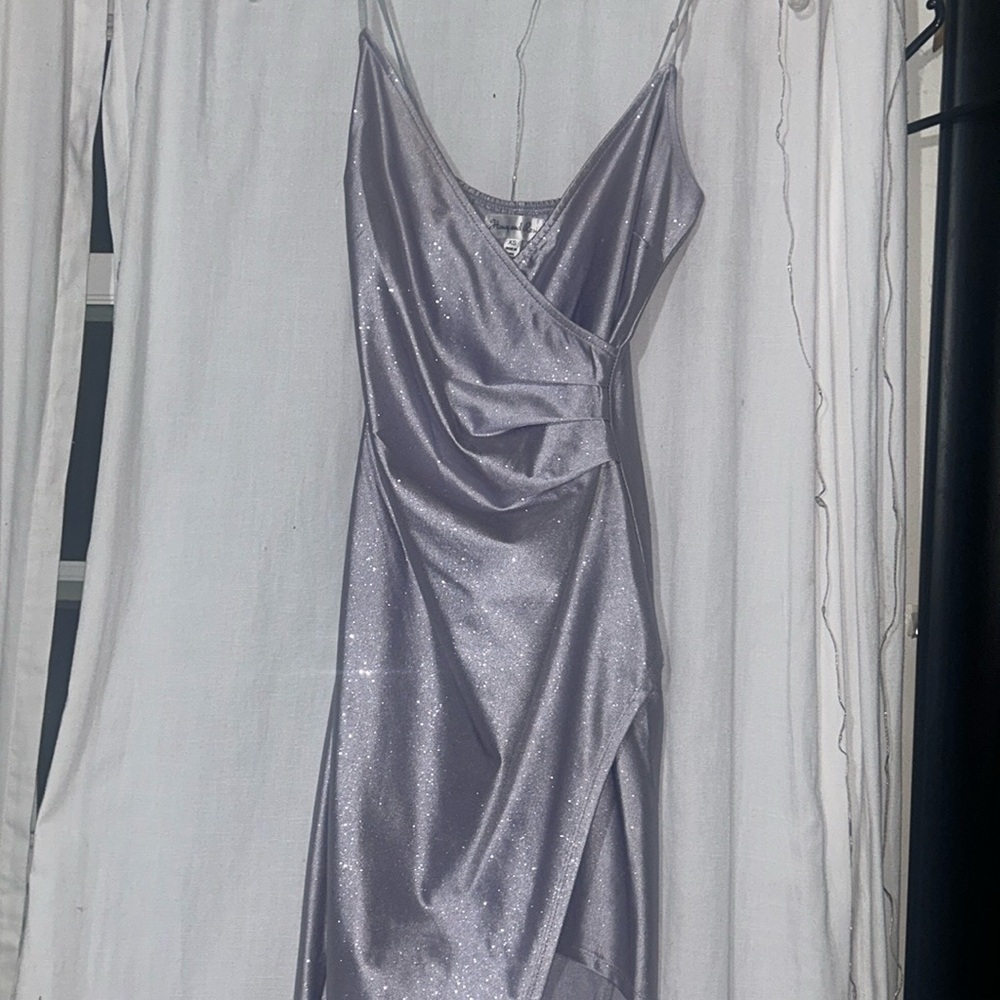 Honey and Rosie Asymmetrical Lavender Dress